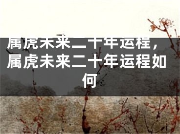 属虎未来二十年运程，属虎未来二十年运程如何