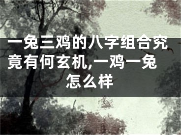 一兔三鸡的八字组合究竟有何玄机,一鸡一兔怎么样