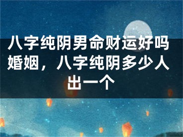 八字纯阴男命财运好吗婚姻,八字纯阴多少人出一个