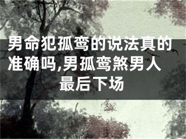男命犯孤鸾的说法真的准确吗,男孤鸾煞男人最后下场