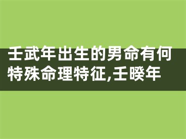 壬武年出生的男命有何特殊命理特征,壬暌年