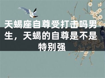 天蝎座自尊受打击吗男生，天蝎的自尊是不是特别强