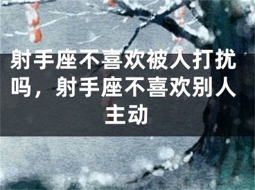 射手座不喜欢被人打扰吗,射手座不喜欢别人主动