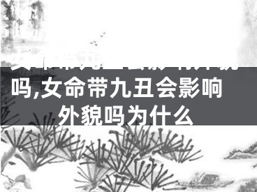 女命带九丑会影响外貌吗,女命带九丑会影响外貌吗为什么