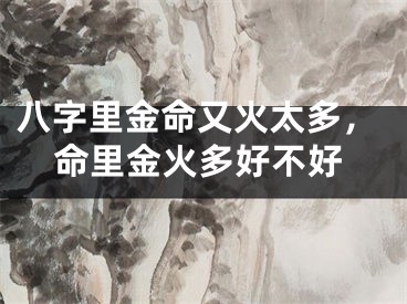 八字里金命又火太多，命里金火多好不好