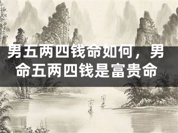 男五两四钱命如何，男命五两四钱是富贵命