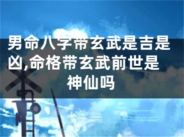 男命八字带玄武是吉是凶,命格带玄武前世是神仙吗