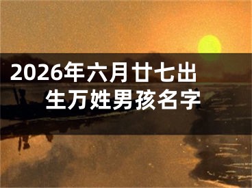 2026年六月廿七出生万姓男孩名字