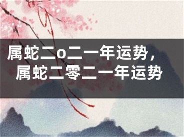 属蛇二o二一年运势，属蛇二零二一年运势
