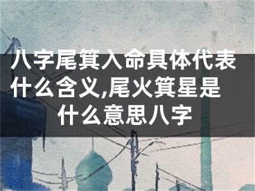八字尾箕入命具体代表什么含义,尾火箕星是什么意思八字