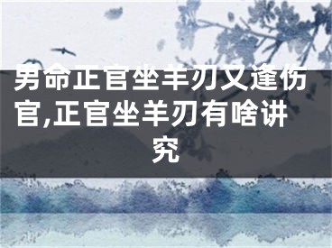 男命正官坐羊刃又逢伤官,正官坐羊刃有啥讲究