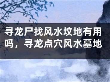 寻龙尸找风水坟地有用吗,寻龙点穴风水墓地