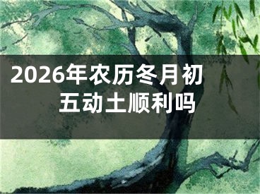 2026年农历冬月初五动土顺利吗
