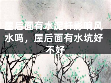 屋后面有水泥杆影响风水吗，屋后面有水坑好不好