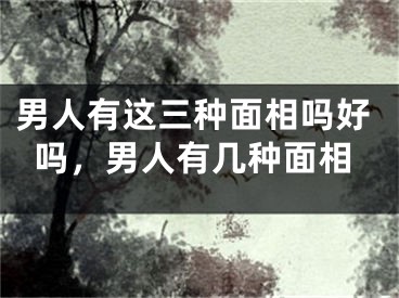 男人有这三种面相吗好吗，男人有几种面相