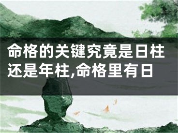 命格的关键究竟是日柱还是年柱,命格里有日