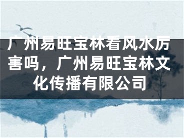 广州易旺宝林看风水厉害吗，广州易旺宝林文化传播有限公司