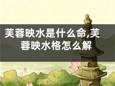 芙蓉映水是什么命,芙蓉映水格怎么解