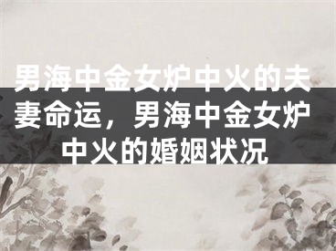 男海中金女炉中火的夫妻命运，男海中金女炉中火的婚姻状况