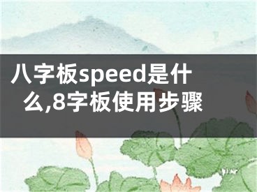 八字板speed是什么,8字板使用步骤