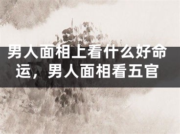 男人面相上看什么好命运，男人面相看五官