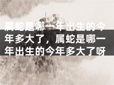 属蛇是哪一年出生的今年多大了,属蛇是哪一年出生的今年多大了呀