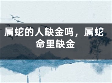 属蛇的人缺金吗,属蛇命里缺金