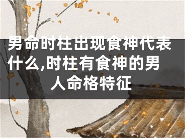 男命时柱出现食神代表什么,时柱有食神的男人命格特征
