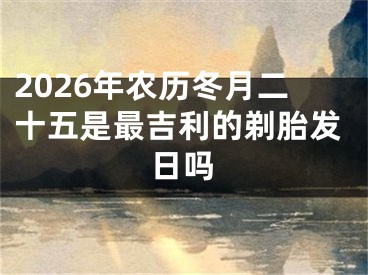 2026年农历冬月二十五是最吉利的剃胎发日吗