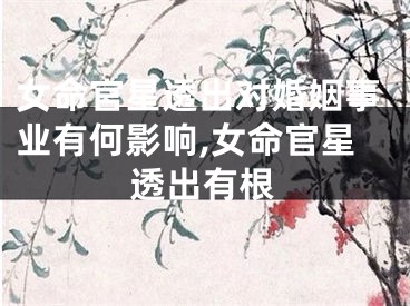 女命官星透出对婚姻事业有何影响,女命官星透出有根
