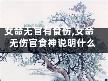 女命无官有食伤,女命无伤官食神说明什么