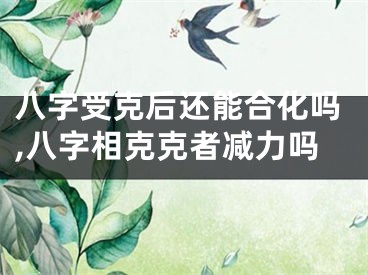 八字受克后还能合化吗,八字相克克者减力吗