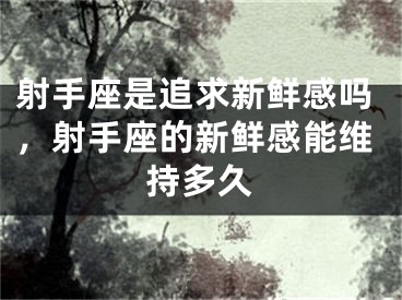 射手座是追求新鲜感吗，射手座的新鲜感能维持多久