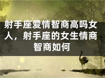 射手座爱情智商高吗女人,射手座的女生情商智商如何