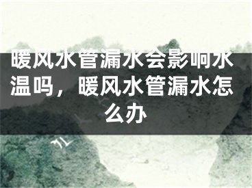 暖风水管漏水会影响水温吗，暖风水管漏水怎么办