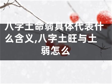 八字土命弱具体代表什么含义,八字土旺与土弱怎么