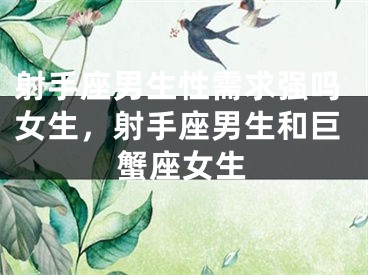 射手座男生性需求强吗女生，射手座男生和巨蟹座女生
