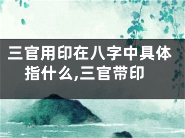 三官用印在八字中具体指什么,三官带印