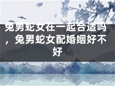 兔男蛇女在一起合适吗，兔男蛇女配婚姻好不好