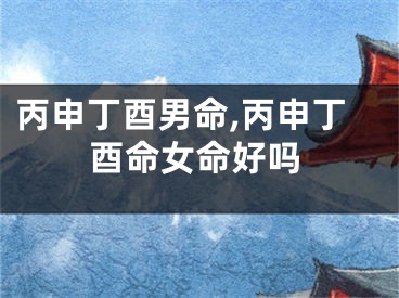 丙申丁酉男命,丙申丁酉命女命好吗
