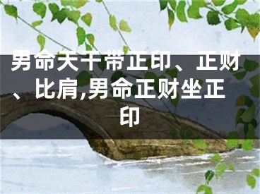 男命天干带正印、正财、比肩,男命正财坐正印