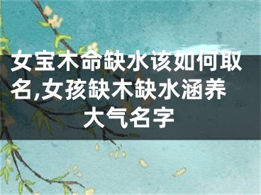 女宝木命缺水该如何取名,女孩缺木缺水涵养大气名字