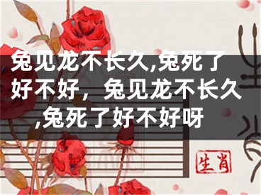 兔见龙不长久,兔死了好不好，兔见龙不长久,兔死了好不好呀