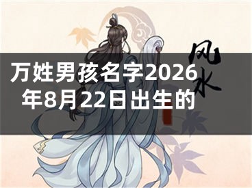 万姓男孩名字2026年8月22日出生的