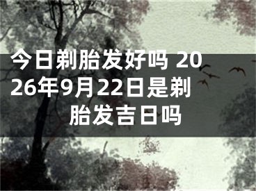 今日剃胎发好吗 2026年9月22日是剃胎发吉日吗
