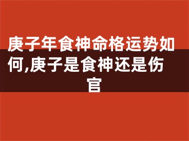 庚子年食神命格运势如何,庚子是食神还是伤官