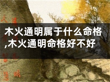 木火通明属于什么命格,木火通明命格好不好