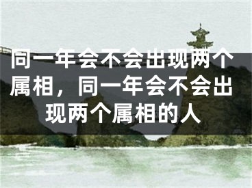 同一年会不会出现两个属相，同一年会不会出现两个属相的人
