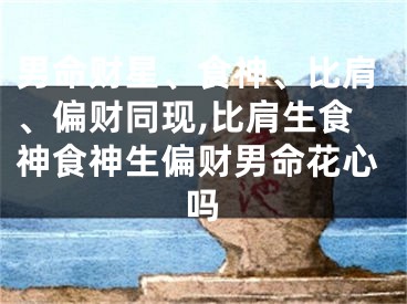 男命财星、食神、比肩、偏财同现,比肩生食神食神生偏财男命花心吗