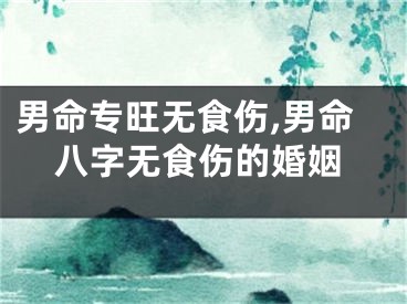 男命专旺无食伤,男命八字无食伤的婚姻